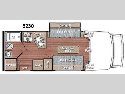 Floorplan - 2016 Gulf Stream RV BT Cruiser 5230