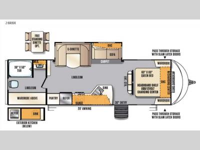 Floorplan - 2016 Forest River RV Wildcat Maxx 28RBX