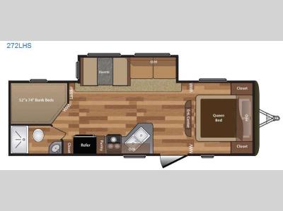 Floorplan - 2016 Keystone RV Hideout 272LHS