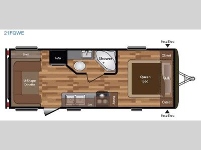 Floorplan - 2016 Keystone RV Hideout 21FQWE