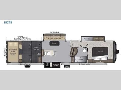 Floorplan - 2016 Keystone RV Raptor 352TS