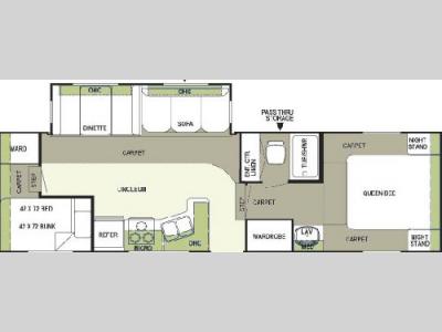 Floorplan - 2005 Forest River RV Flagstaff 8528 BHSS