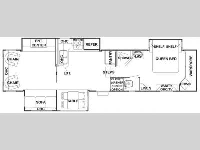 Floorplan - 2007 Forest River RV Cedar Creek 37RDTS