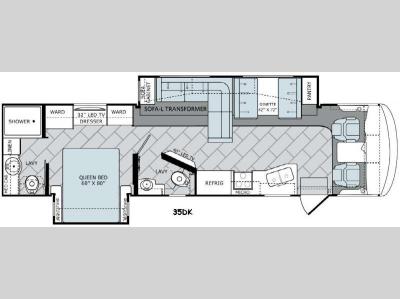 Floorplan - 2016 Holiday Rambler Vacationer 35DK