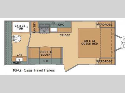 Floorplan - 2016 Shasta RVs Oasis 18FQ