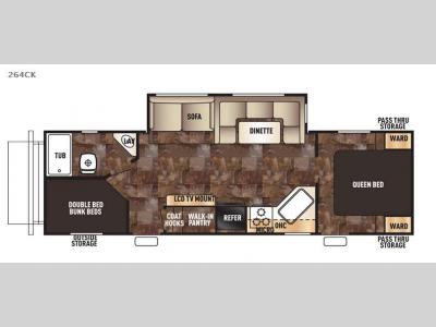 Floorplan - 2016 Forest River RV Cherokee 264CK
