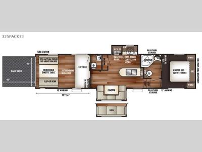 Floorplan - 2016 Forest River RV Cherokee Wolf Pack 325PACK13