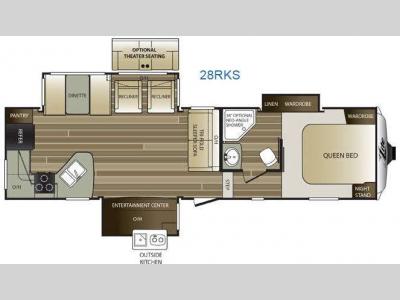 Floorplan - 2016 Keystone RV Cougar X-Lite 28RKS