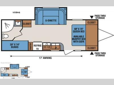 Floorplan - 2016 KZ Vision V22BHS