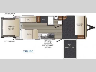 Floorplan - 2016 Keystone RV Outback Ultra Lite 240URS