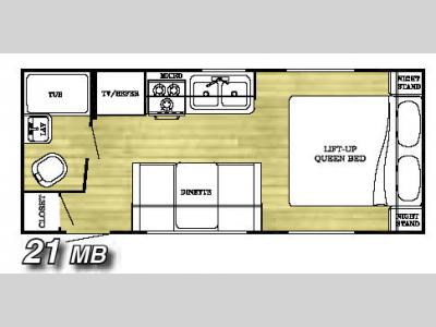 Floorplan - 2006 Gulf Stream RV Ameri-Lite 21MB