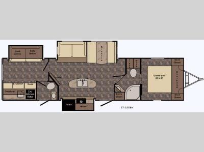 Floorplan - 2017 CrossRoads RV Sunset Trail Super Lite ST320BH