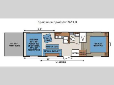 Floorplan - 2017 KZ Sportsmen Sportster 265TH