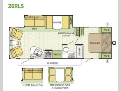 Floorplan - 2017 Starcraft Launch Ultra Lite 26RLS