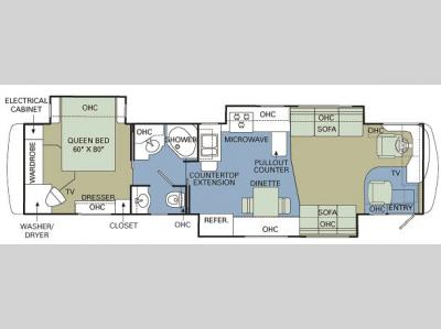 Floorplan - 2007 Holiday Rambler Endeavor 40 PET