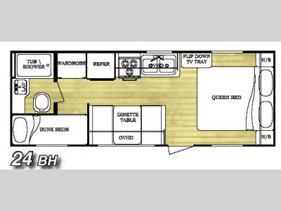 Floorplan - 2007 Gulf Stream RV Ameri-Lite 24BH