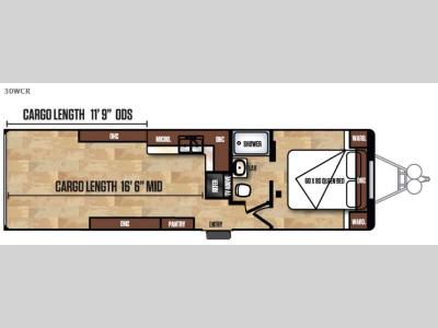 Floorplan - 2017 Forest River RV Work and Play FRP Series 30WCR
