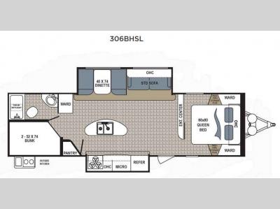 Floorplan - 2017 Dutchmen RV Kodiak Ultimate 306BHSL