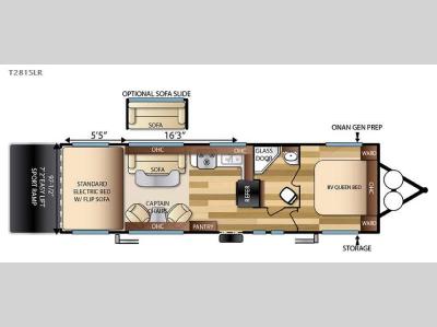 Floorplan - 2017 Forest River RV Sandstorm T281SLR
