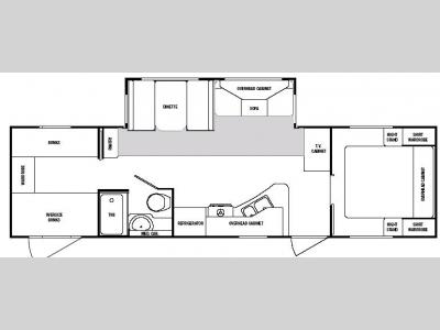Floorplan - 2006 SunnyBrook Sunset Creek 298 BH