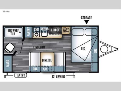 Floorplan - 2017 Forest River RV Salem Cruise Lite FS 185RB