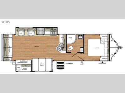 Floorplan - 2017 Forest River RV Vibe 311RLS