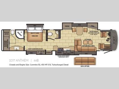 Floorplan - 2017 Entegra Coach Anthem 44B