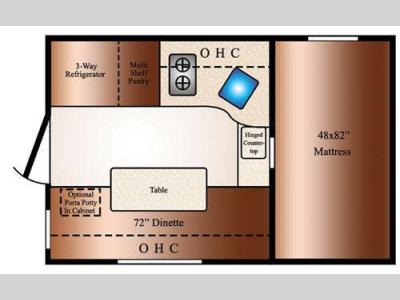 Floorplan - 2017 Travel Lite Truck Campers 625 Super Lite