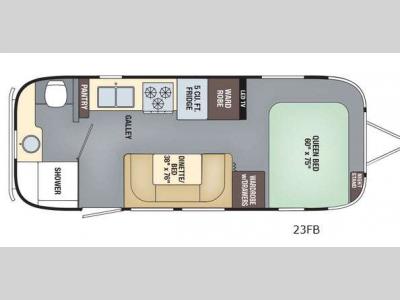 Floorplan - 2017 Airstream RV Flying Cloud 23FB