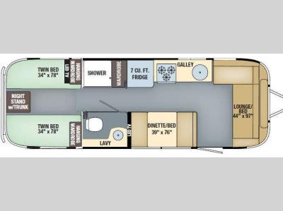 Floorplan - 2017 Airstream RV International Signature 28 Twin