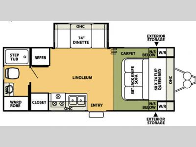 Floorplan - 2007 Forest River RV Flagstaff 23FBS