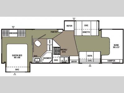 Floorplan - 2007 Coachmen RV Leprechaun 318 DS
