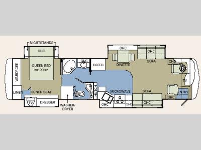 Floorplan - 2006 Holiday Rambler Endeavor 40PDQ
