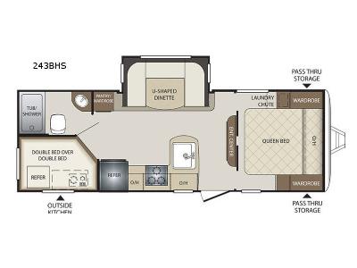 Floorplan - 2017 Keystone RV Bullet 243BHS