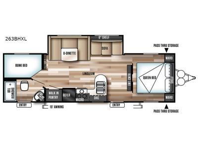 Floorplan - 2017 Forest River RV Wildwood X-Lite 263BHXL