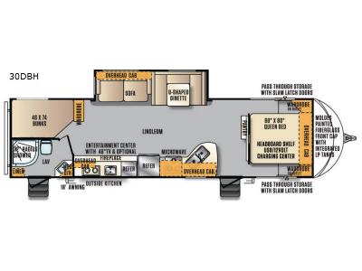 Floorplan - 2017 Forest River RV Wildcat Maxx 30DBH