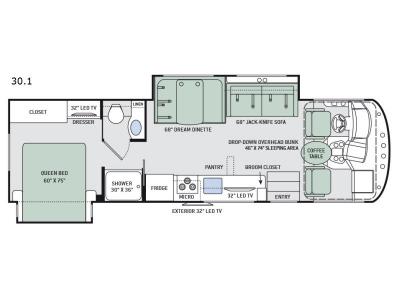Floorplan - 2017 Thor Motor Coach ACE 30.1