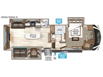 Floorplan - 2017 Grand Design Solitude 300GK