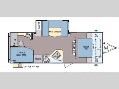 Floorplan - 2017 Dutchmen RV Coleman Lantern Series 244BHWE