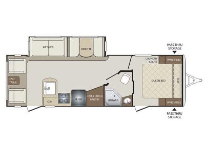 Floorplan - 2017 Keystone RV Bullet 269RLS
