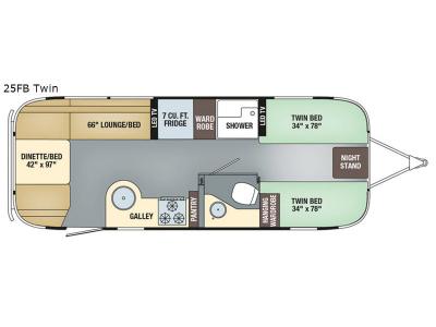 Floorplan - 2017 Airstream RV International Signature 25FB