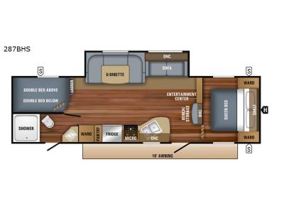Floorplan - 2017 Jayco Jay Flight SLX 287BHSW