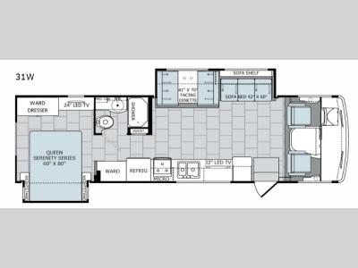 Floorplan - 2017 Holiday Rambler Admiral XE 31W