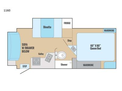 Floorplan - 2017 Adventurer LP (ALP) Eagle Cap Truck Camper 1160