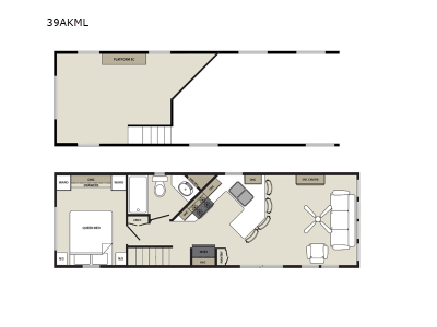 Floorplan - 2017 Forest River RV Quailridge Holiday Cottages 39AKML Loft