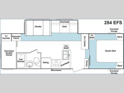 Floorplan - 2005 Keystone RV Cougar 254EFS