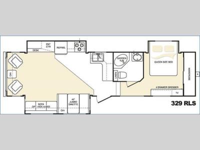 Floorplan - 2005 Keystone RV Mountaineer 329RLS