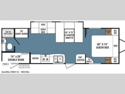 Floorplan - 2008 Thor Aerolite 30BH-SL