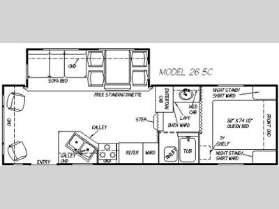 Floorplan - 2004 Northwood Arctic Fox 26-5 C