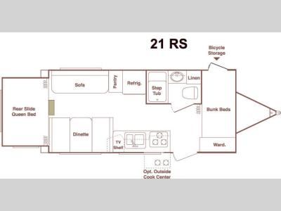 Floorplan - 2004 Keystone RV Outback 21RS